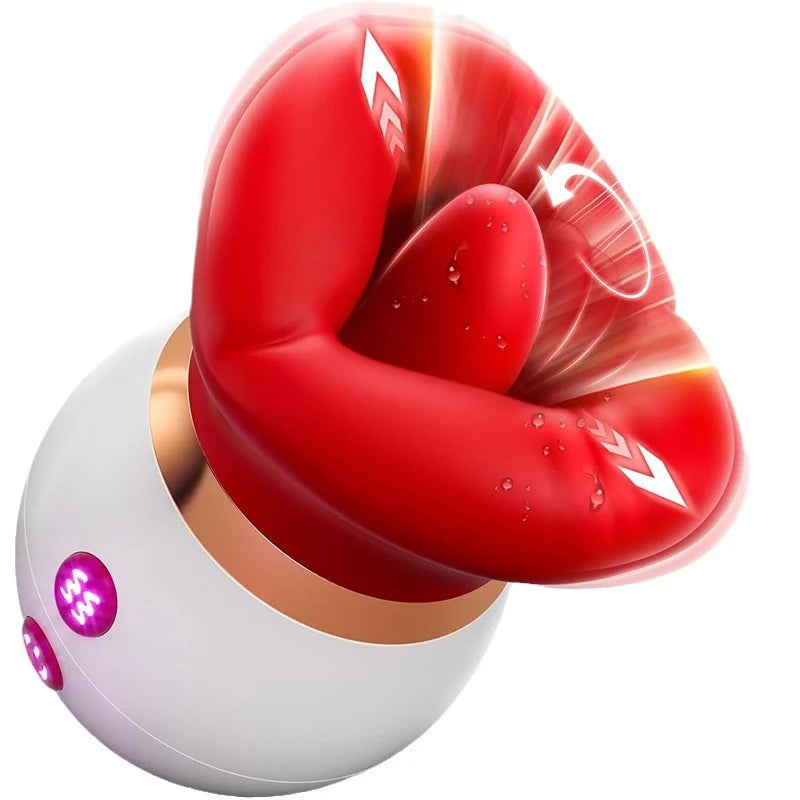 Female Sucking Vibrator with Jumping Egg – USB Rechargeable Red Toy S-HANDE