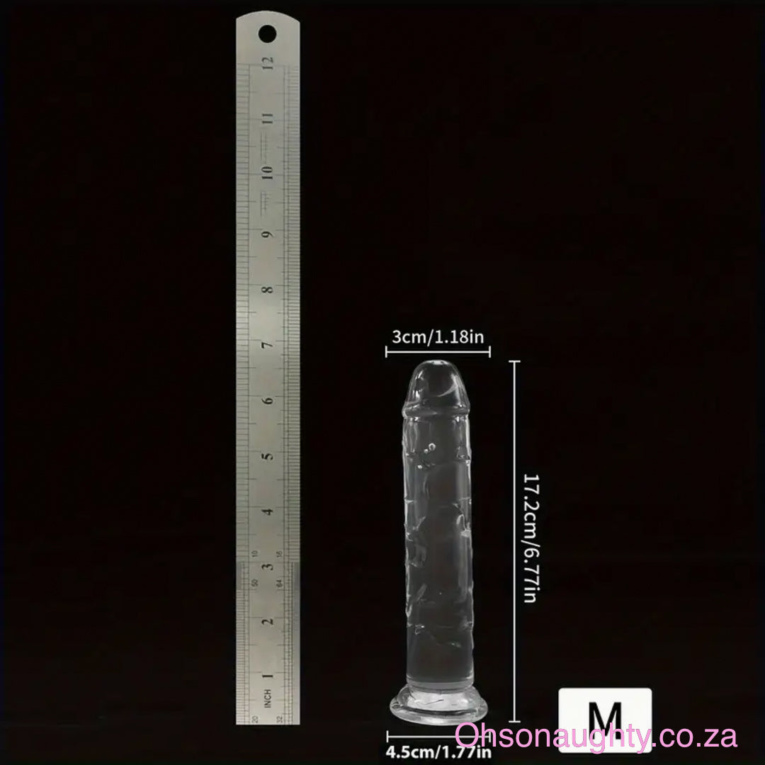 Crystal Clear Dildo Medium (17.2x3cm) Oh So Naughty