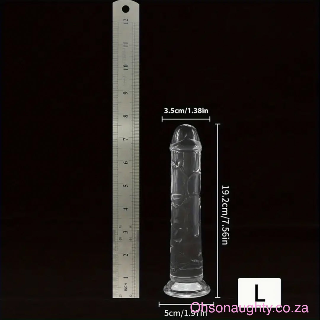 Crystal Clear Dildo Large (19.2x3.5cm) Oh So Naughty