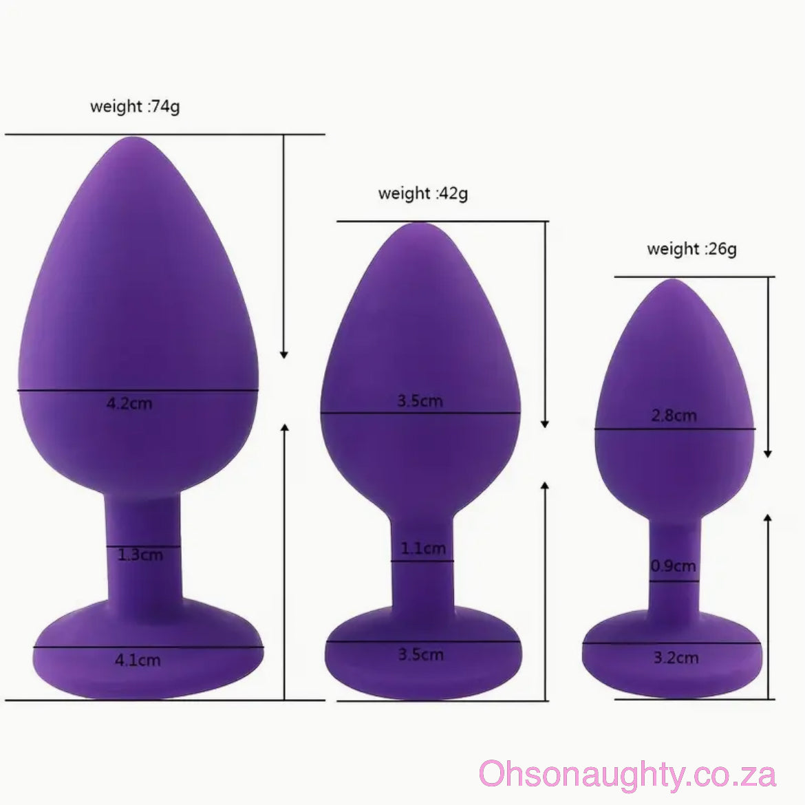 Silicone Butt Plug - Purple Oh So Naughty