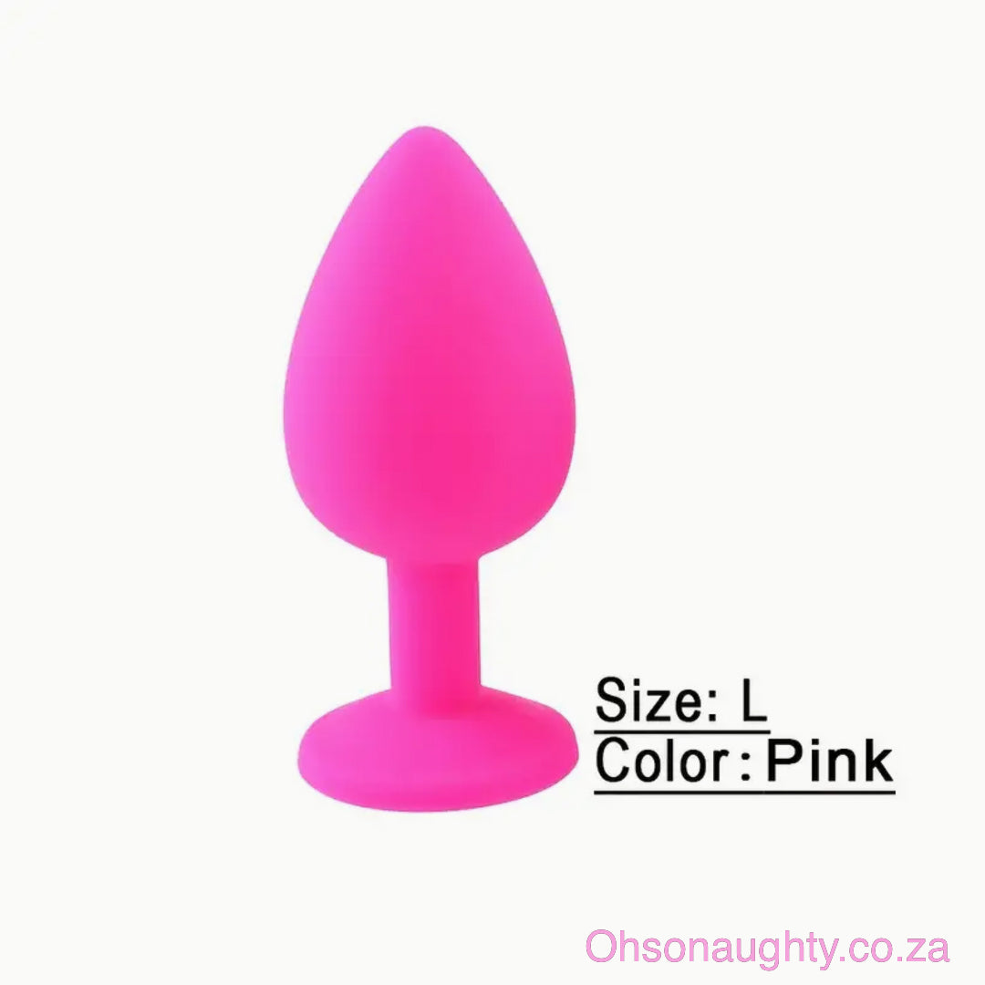 Silicone Butt Plug - Pink Large Oh So Naughty