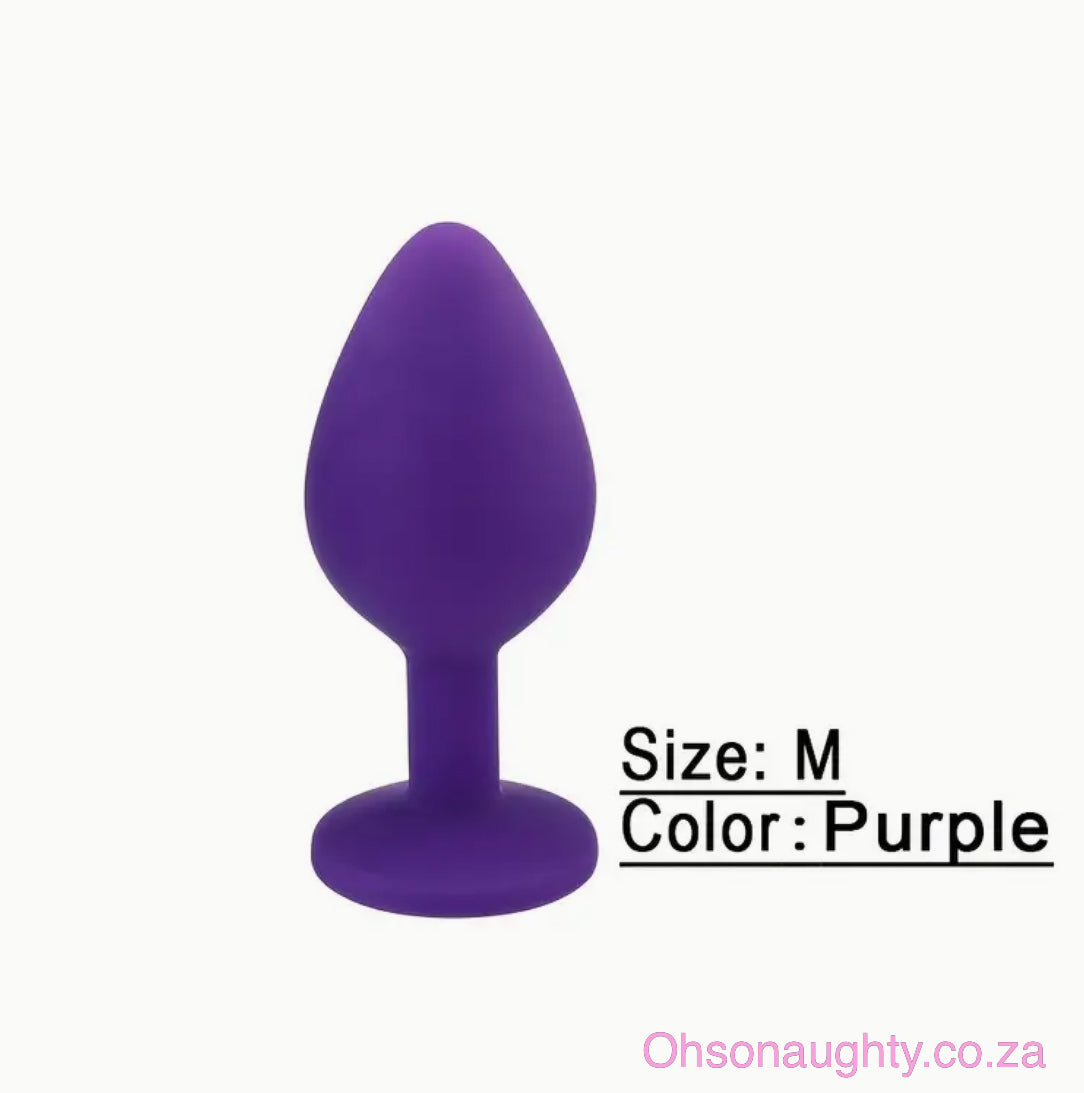 Silicone Butt Plug - Purple Medium Oh So Naughty