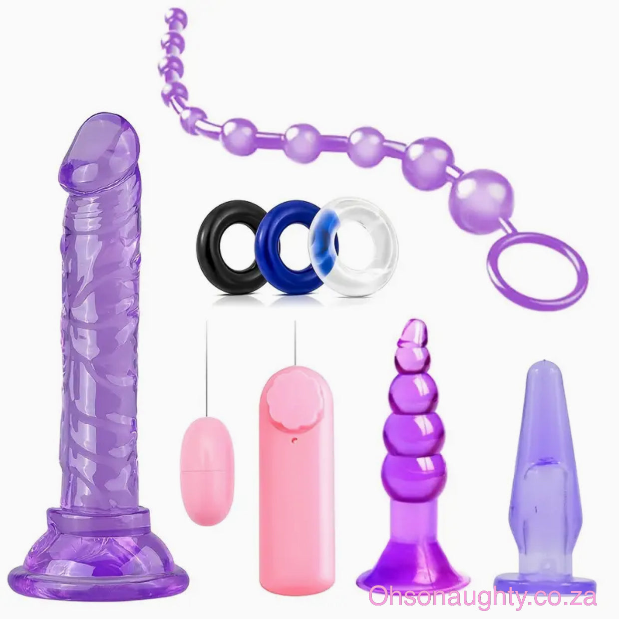 8pcs Ultimate Pleasure Kit Purple Oh So Naughty