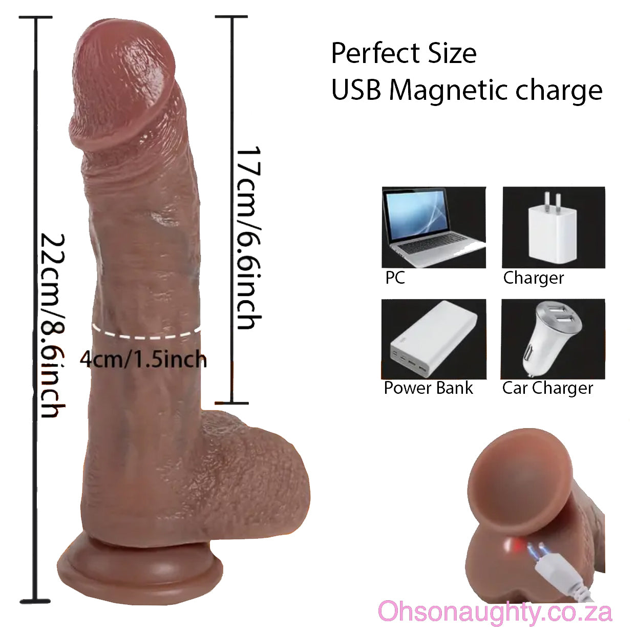 True Sensations 4 in 1 Realistic Vibrator Oh So Naughty