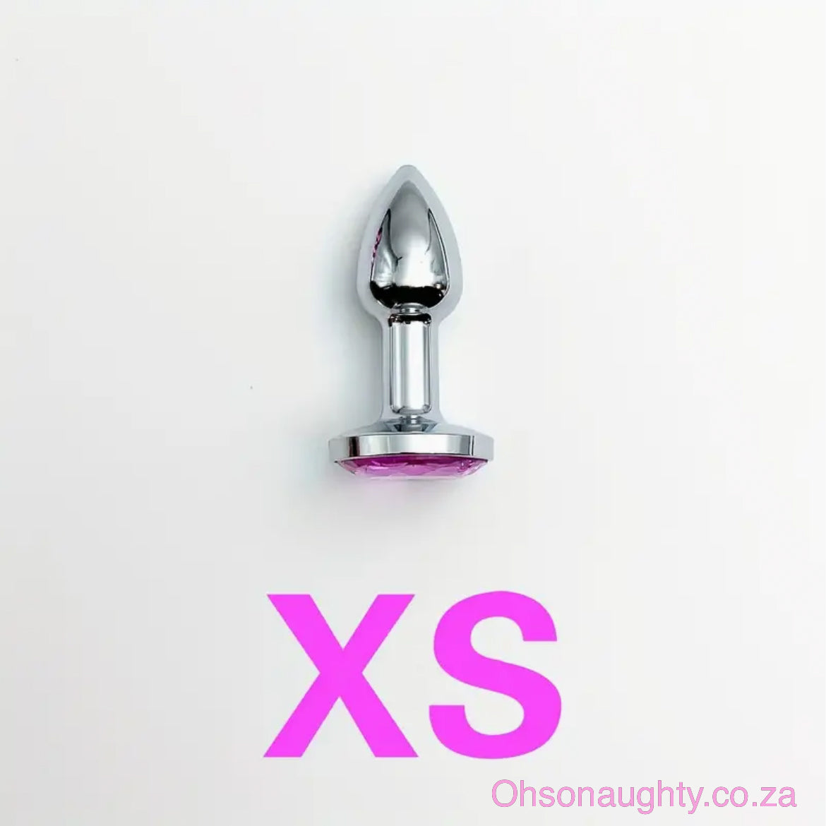 Steel Anal Plug with Pink Colour crystal Oh So Naughty