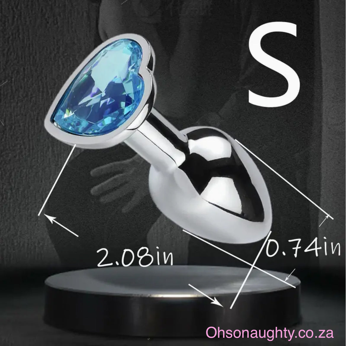 Heart Shaped Butt Plug -Stainless Steel Blue Oh So Naughty