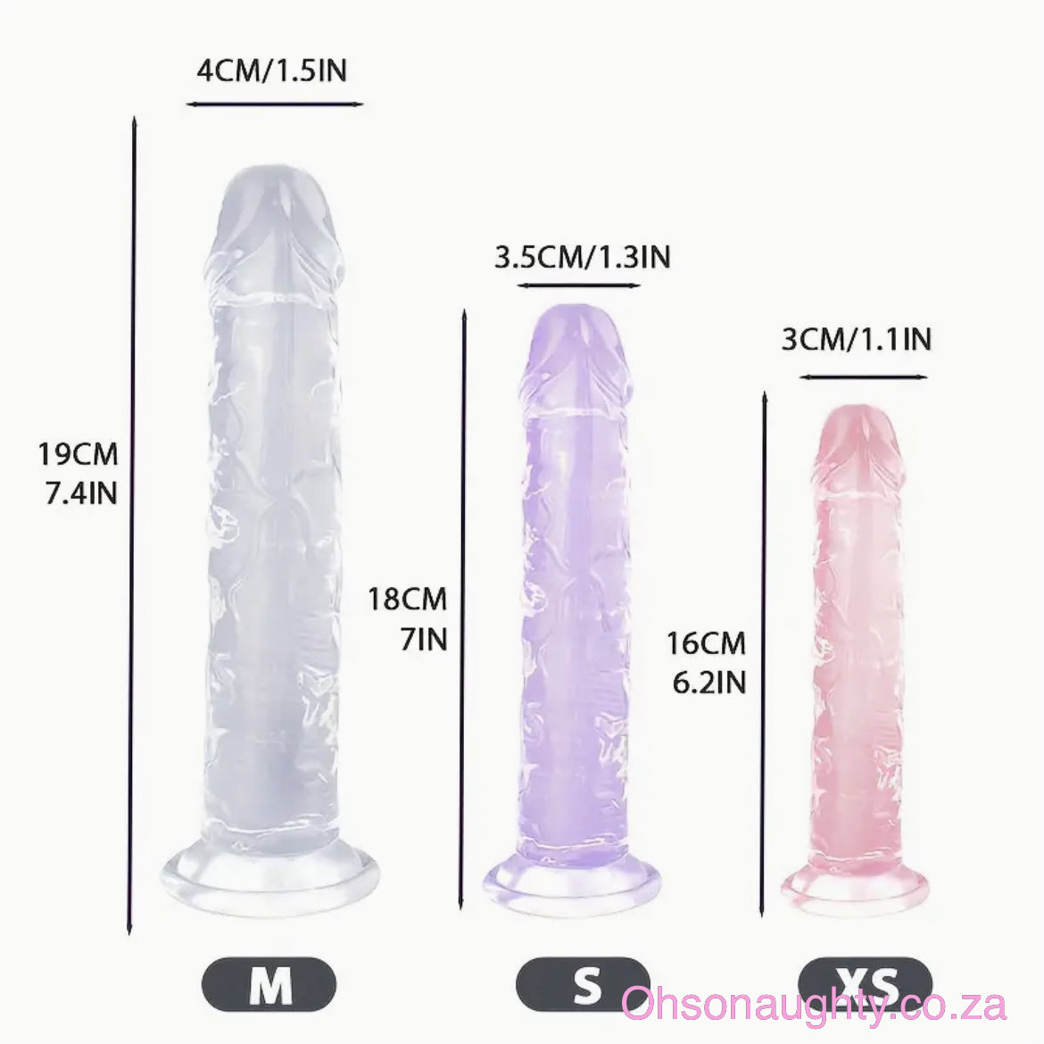 Transparent Crystal Jelly Realistic Dildo Oh So Naughty