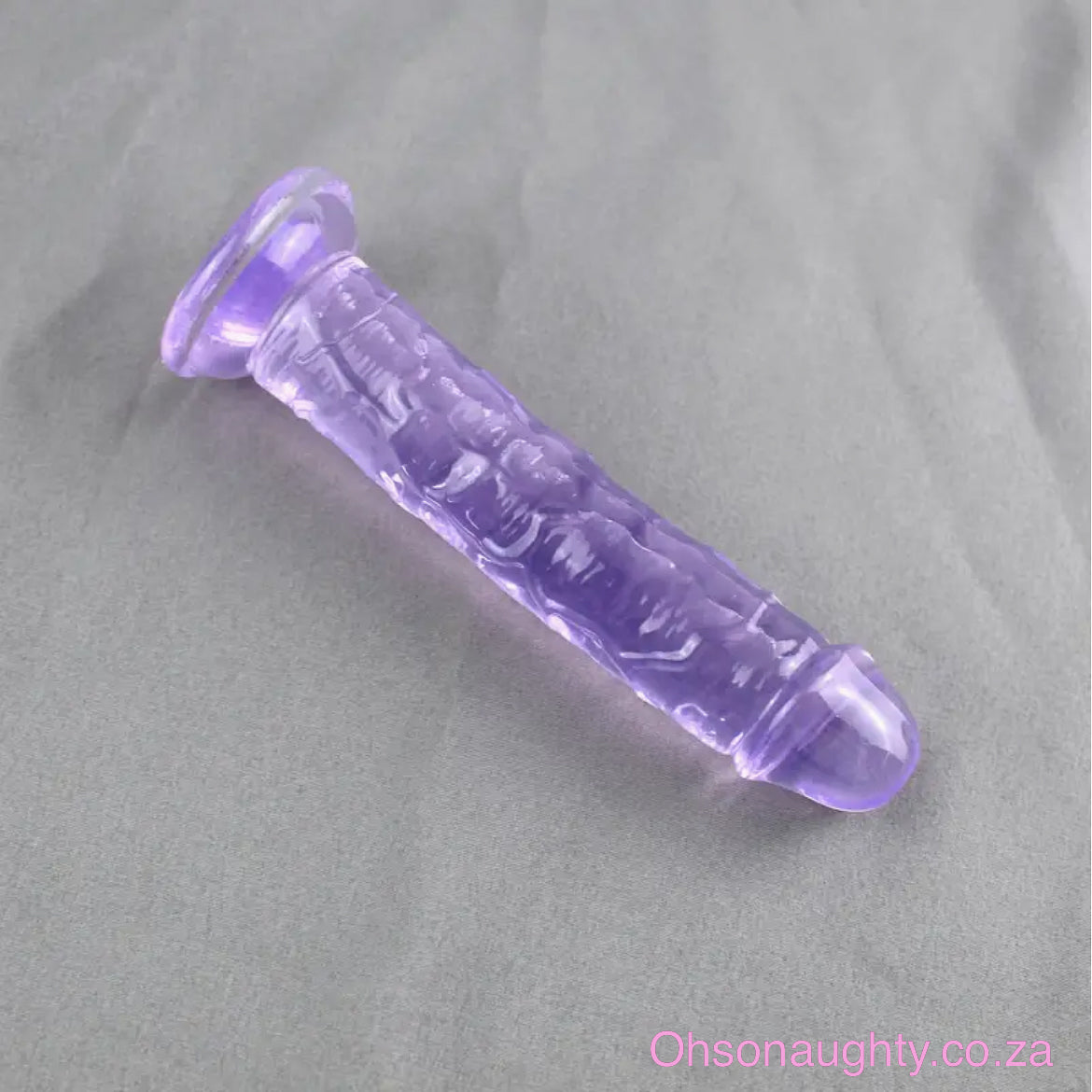 Transparent Crystal Jelly Realistic Dildo Purple Oh So Naughty