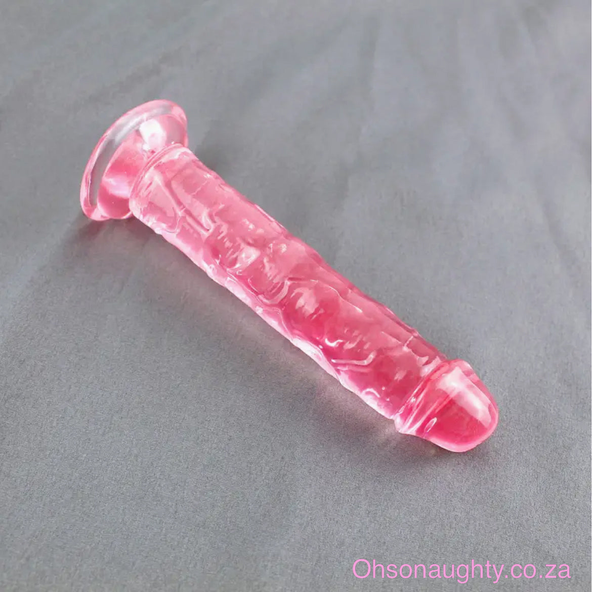 Transparent Crystal Jelly Realistic Dildo Rose Red Oh So Naughty