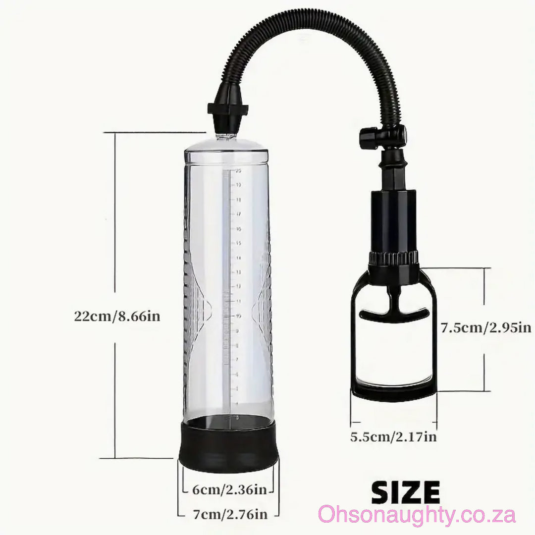 Large Manual Vacuum Penis Endurance Training Toy for Men - 22.0 cm Oh So Naughty