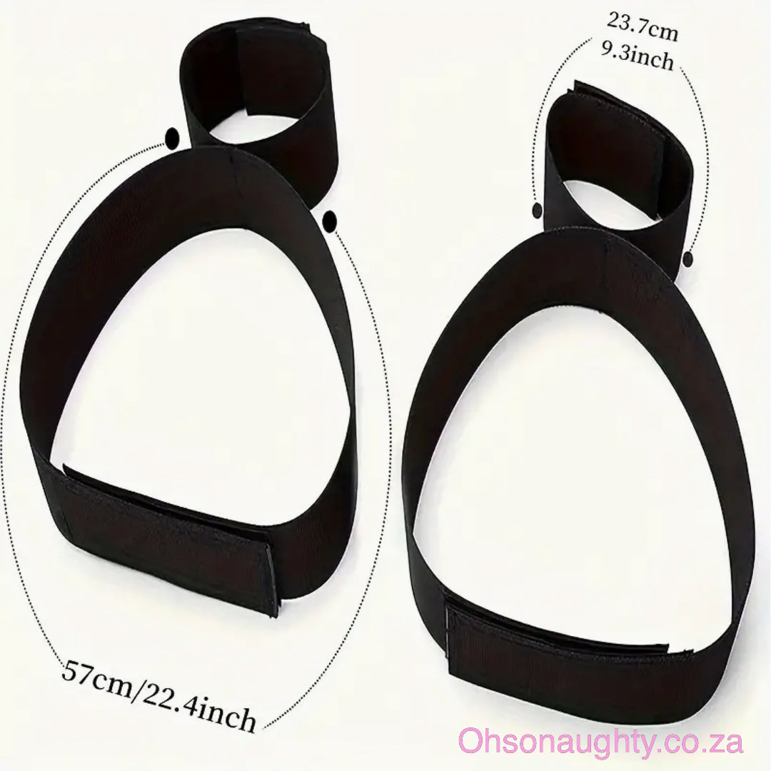 Adjustable Black Wrist and Ankle Cuffs Oh So Naughty