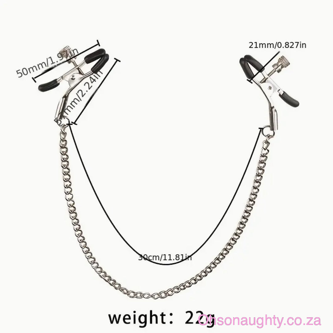 Nipple Clamps With Chain Oh So Naughty