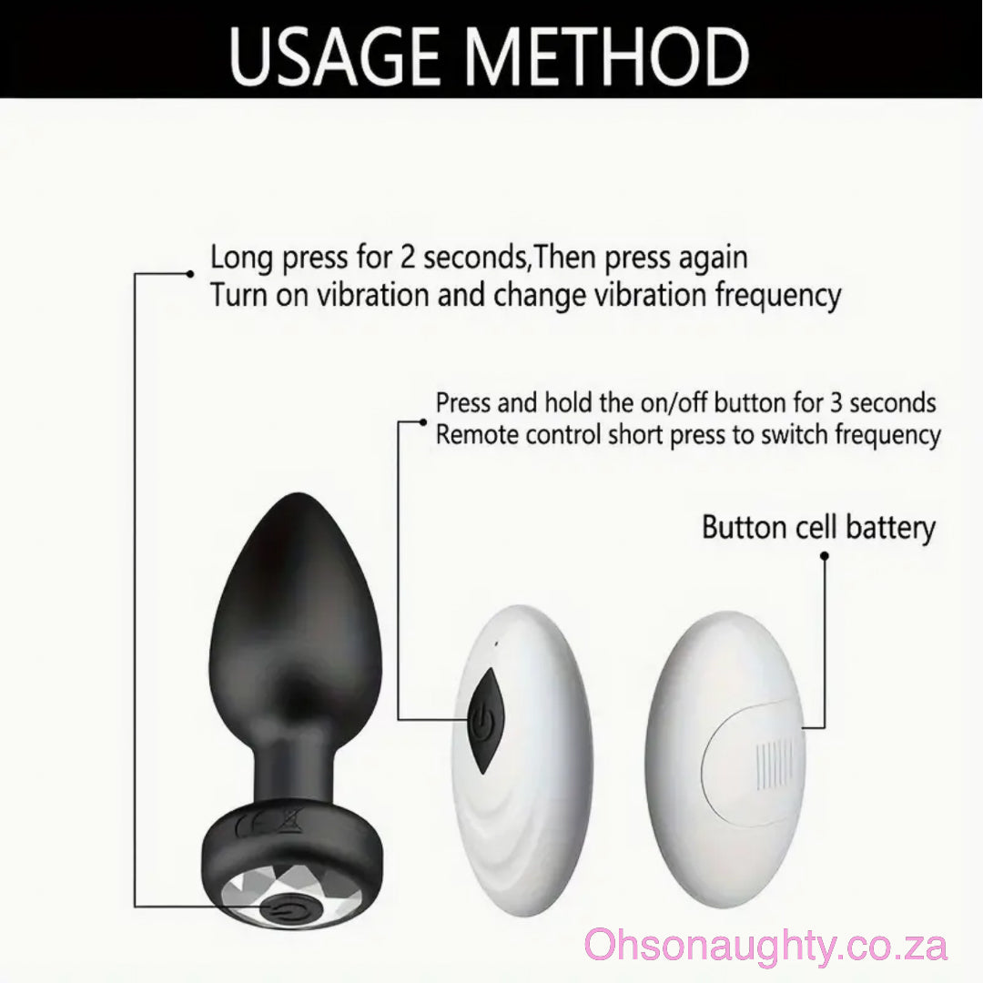 USB Rechargeable Anal Plug Toy with 10 Frequency Vibration Oh So Naughty