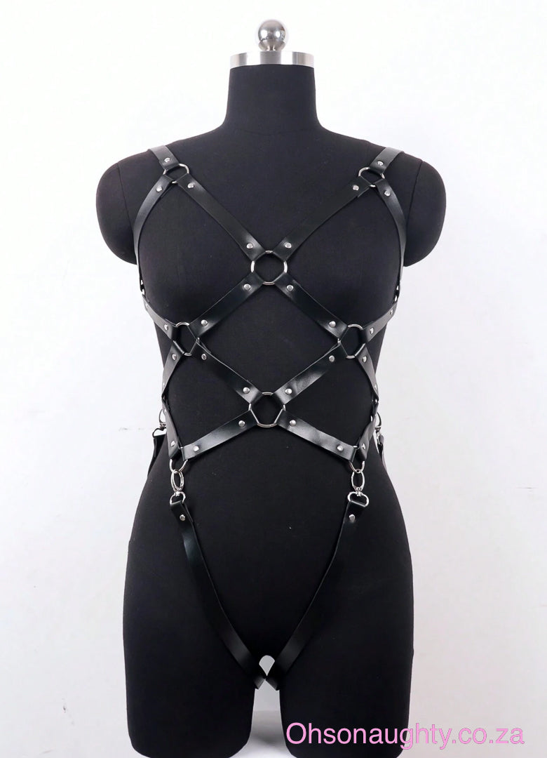 Full Body Harness Belt Black Oh So Naughty