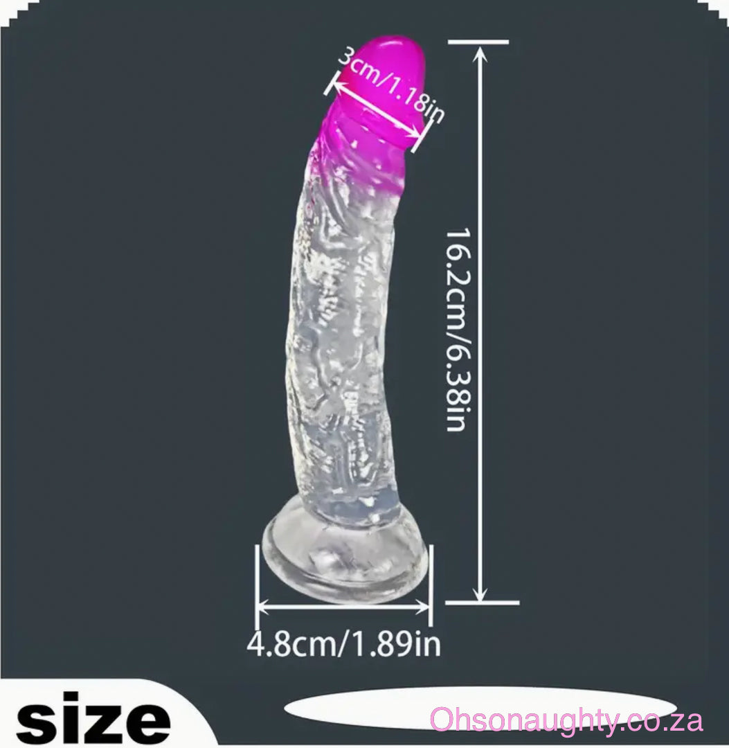 Purple Tip Dual-Tone Crystal Dildo Oh So Naughty
