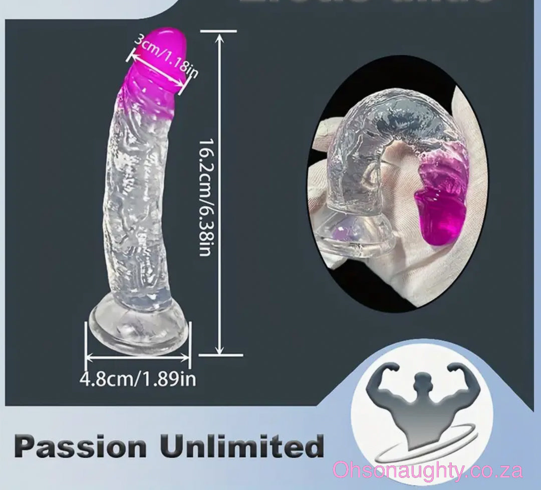 Purple Tip Dual-Tone Crystal Dildo Oh So Naughty