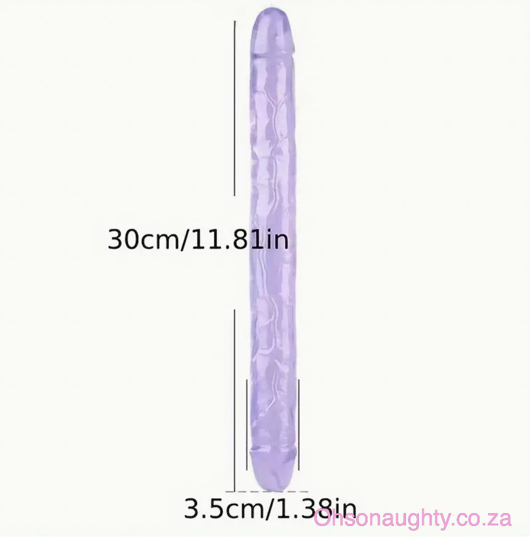 30cm Crystal look Dual Head Dildo Voilet Oh So Naughty