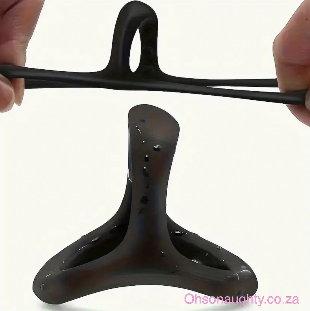 3 In 1 Ultra Soft Cock Ring Oh So Naughty