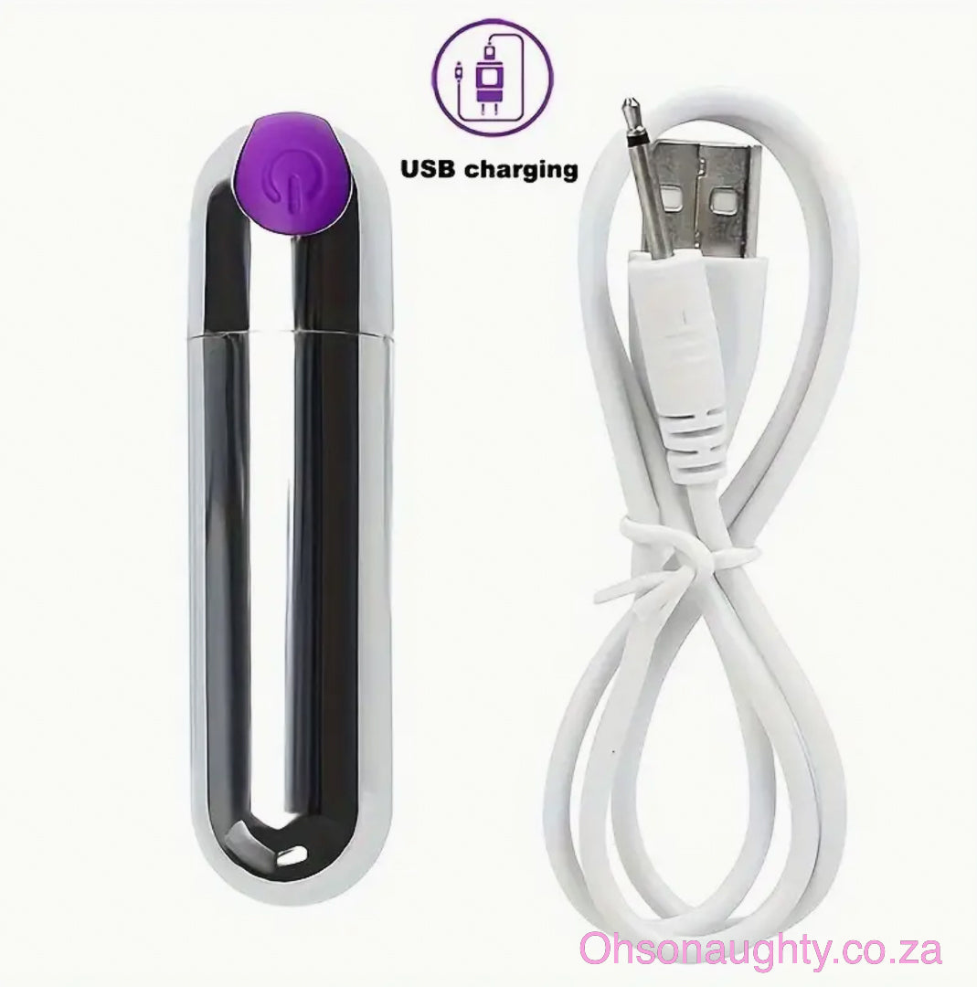 Satisfaction Bullet Silver and Purple Oh So Naughty
