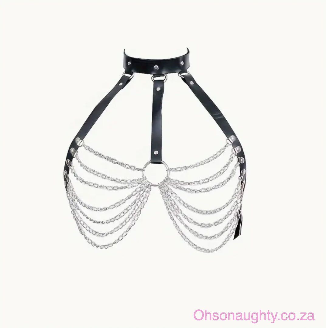 Hollow Chain Design Harness Bralette Oh So Naughty