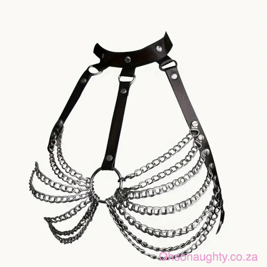 Hollow Chain Design Harness Bralette Oh So Naughty