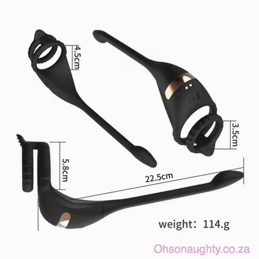 Vibrating Cock Ring Stimulator with Mini Bullet Oh So Naughty