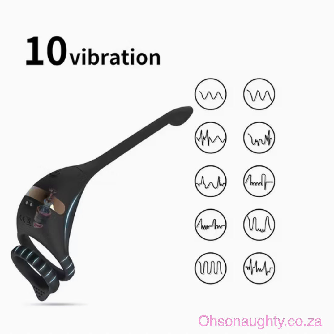 Vibrating Cock Ring Stimulator with Mini Bullet Oh So Naughty