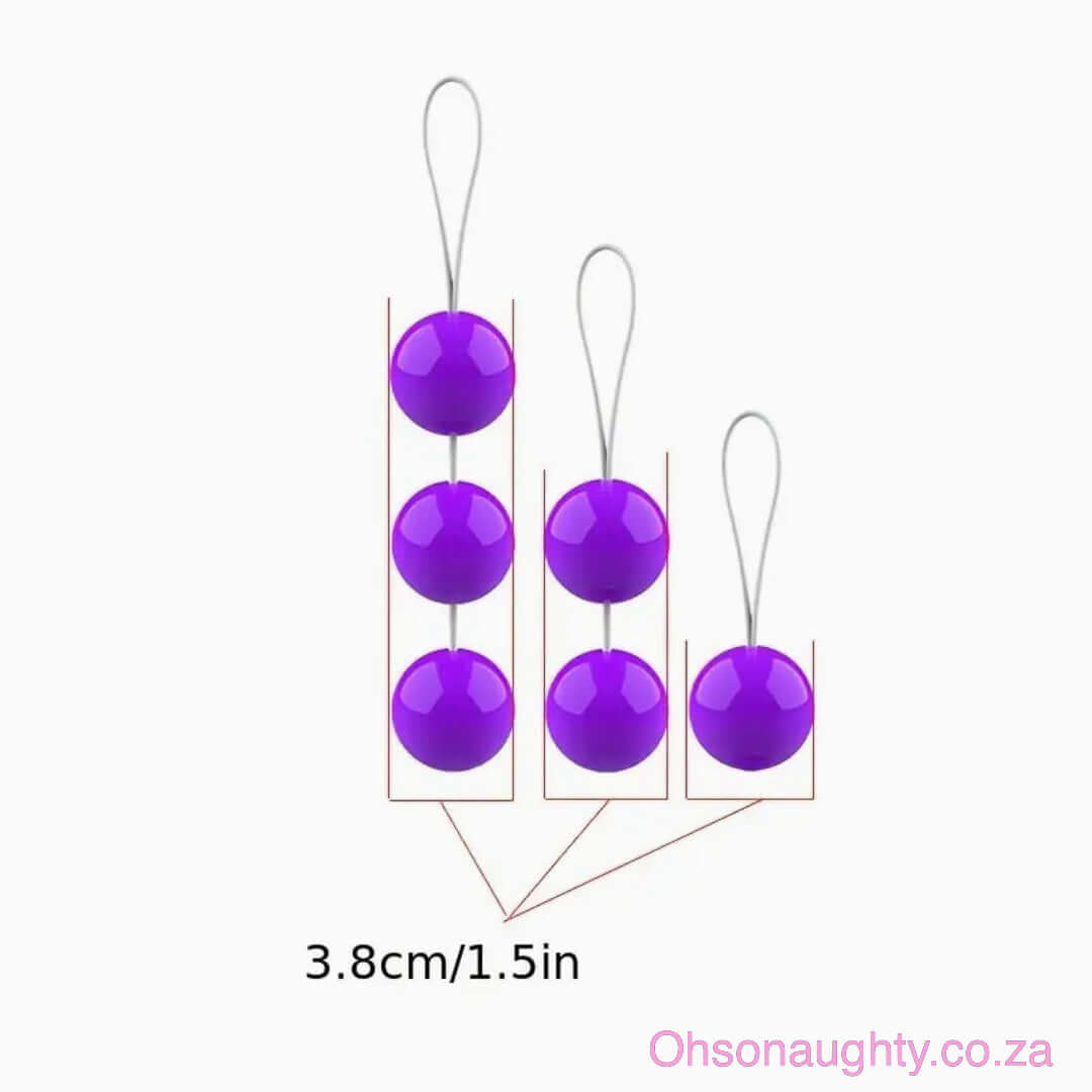 3pcs Colorful Kegel Balls with Built-in Steel Weight Oh So Naughty