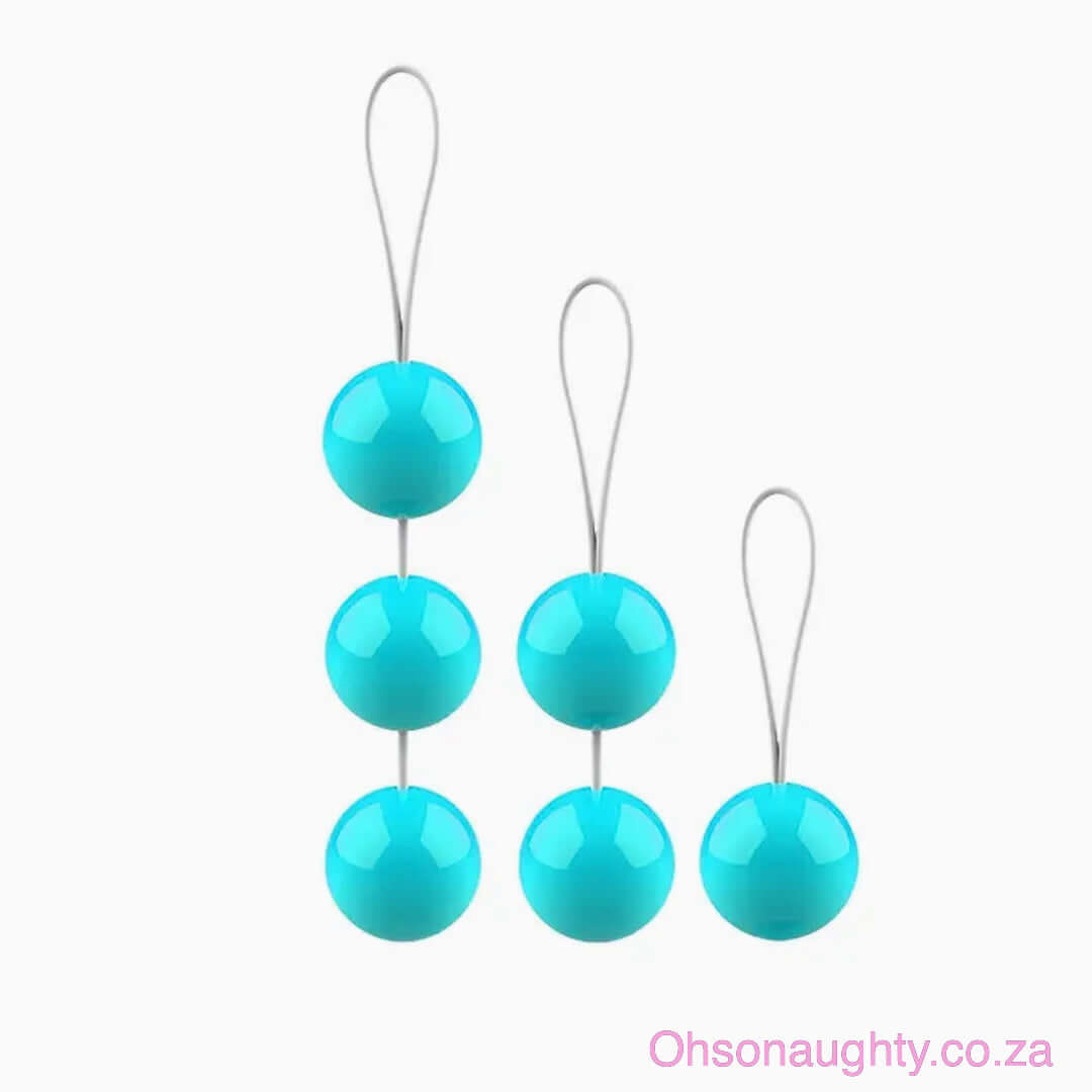 3pcs Colorful Kegel Balls with Built-in Steel Weight Blue Oh So Naughty
