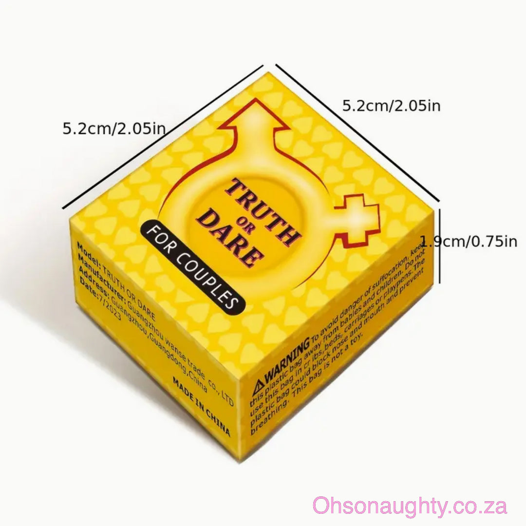 Mini Sized Truth or Dare Card Game -Adults Oh So Naughty