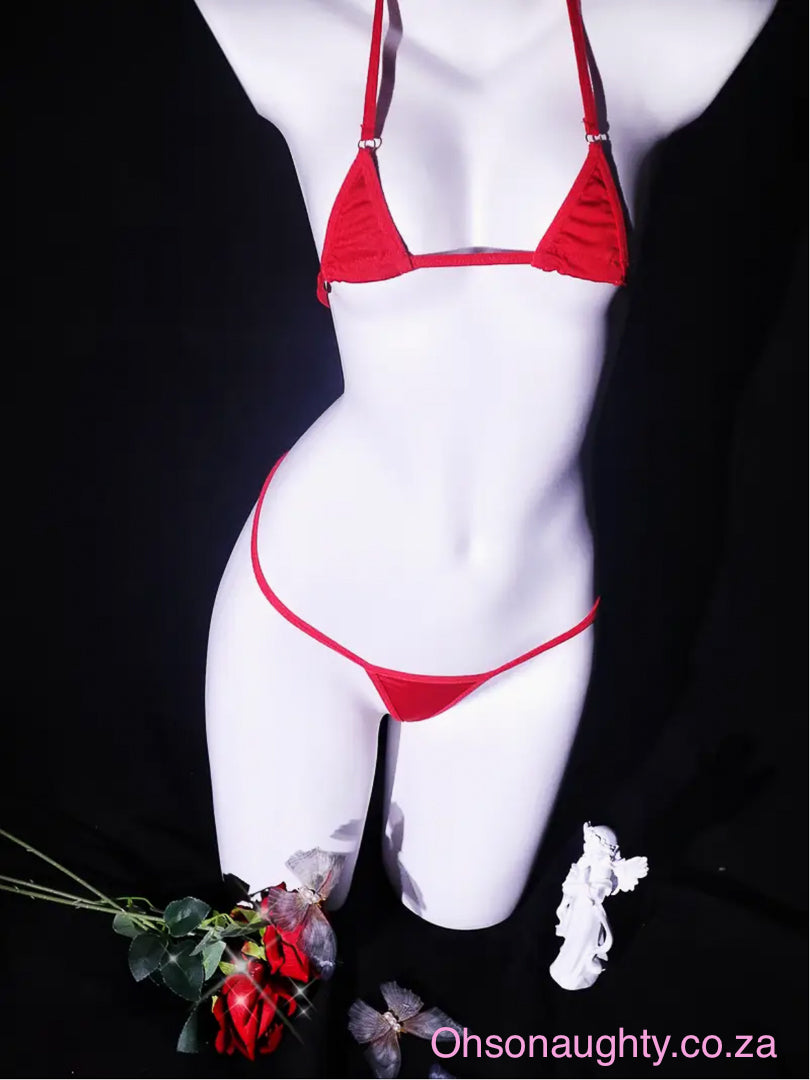 Women's Sexy Red Bikini Set Oh So Naughty