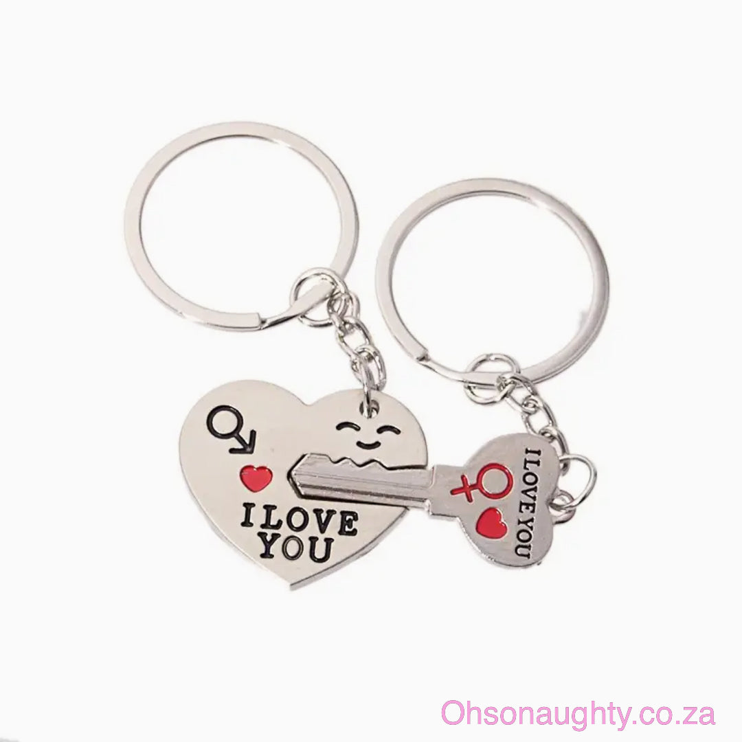 I Love You Heart Couple Key Chain Oh So Naughty