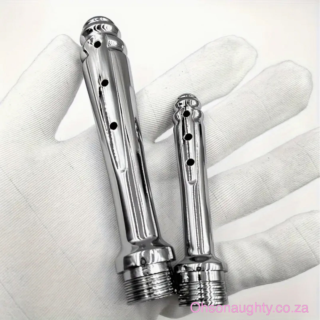 2 Pcs Aluminum Enema Nozzle Shower Set Oh So Naughty