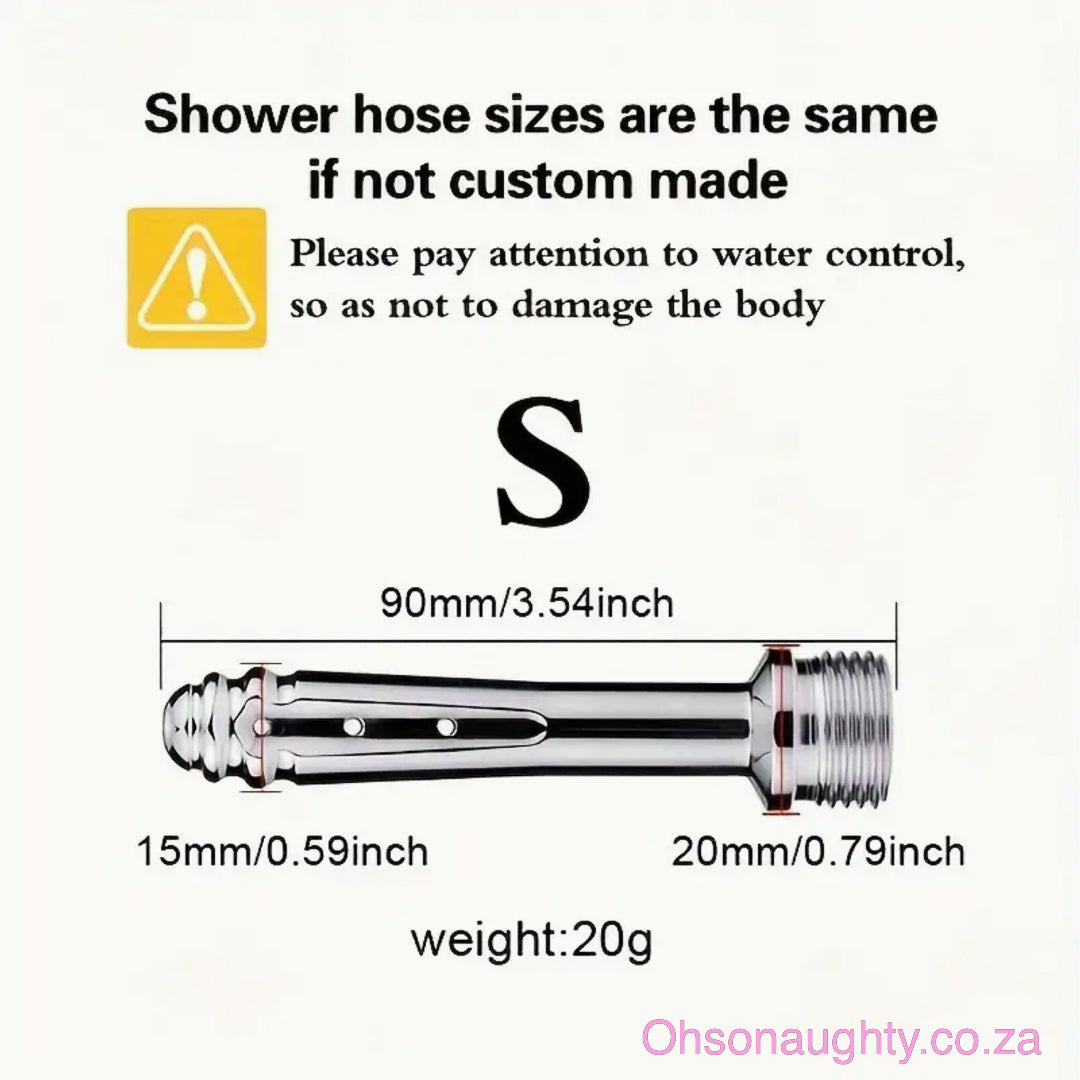 2 Pcs Aluminum Enema Nozzle Shower Set Oh So Naughty