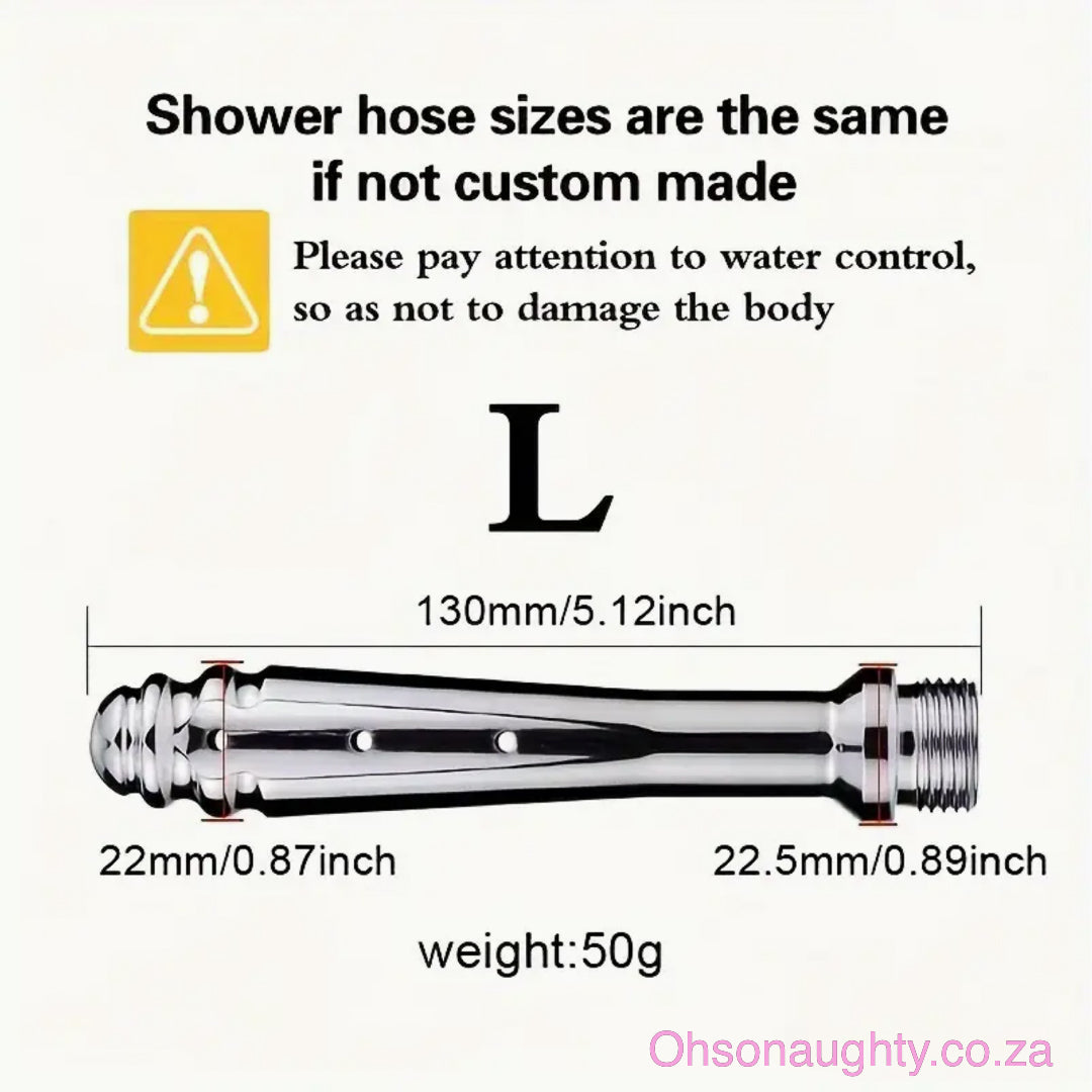 2 Pcs Aluminum Enema Nozzle Shower Set Oh So Naughty