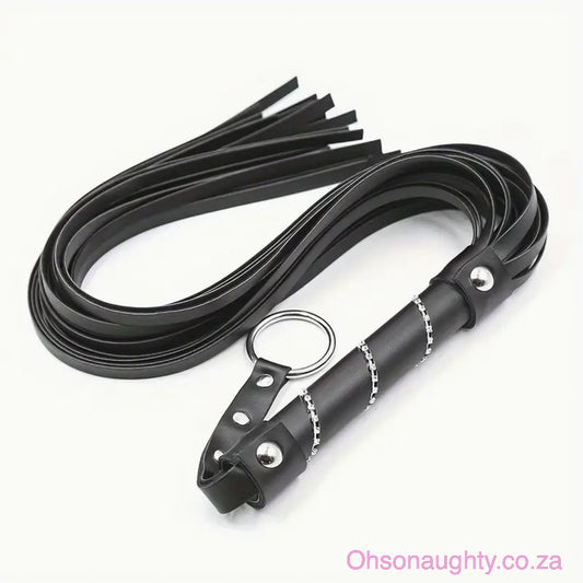 Durable Faux Leather Flogger with Diamond Handle, 73.99cm Oh So Naughty