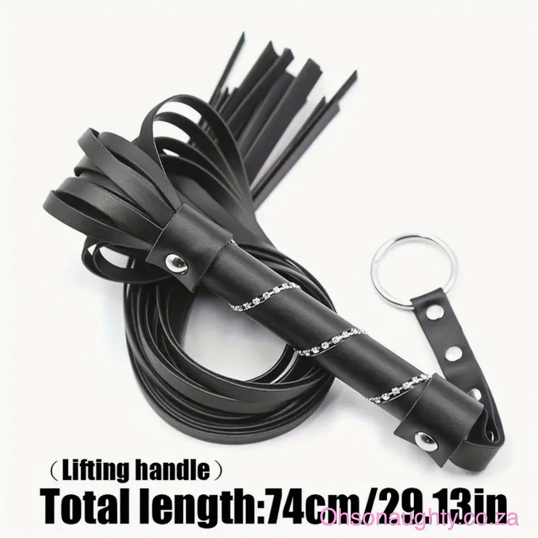 Durable Faux Leather Flogger with Diamond Handle, 73.99cm Oh So Naughty