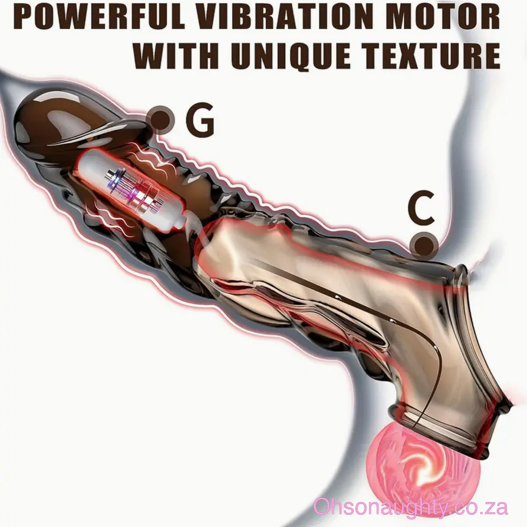 Male Sleeve Long Penis Vibrator Ring Oh So Naughty