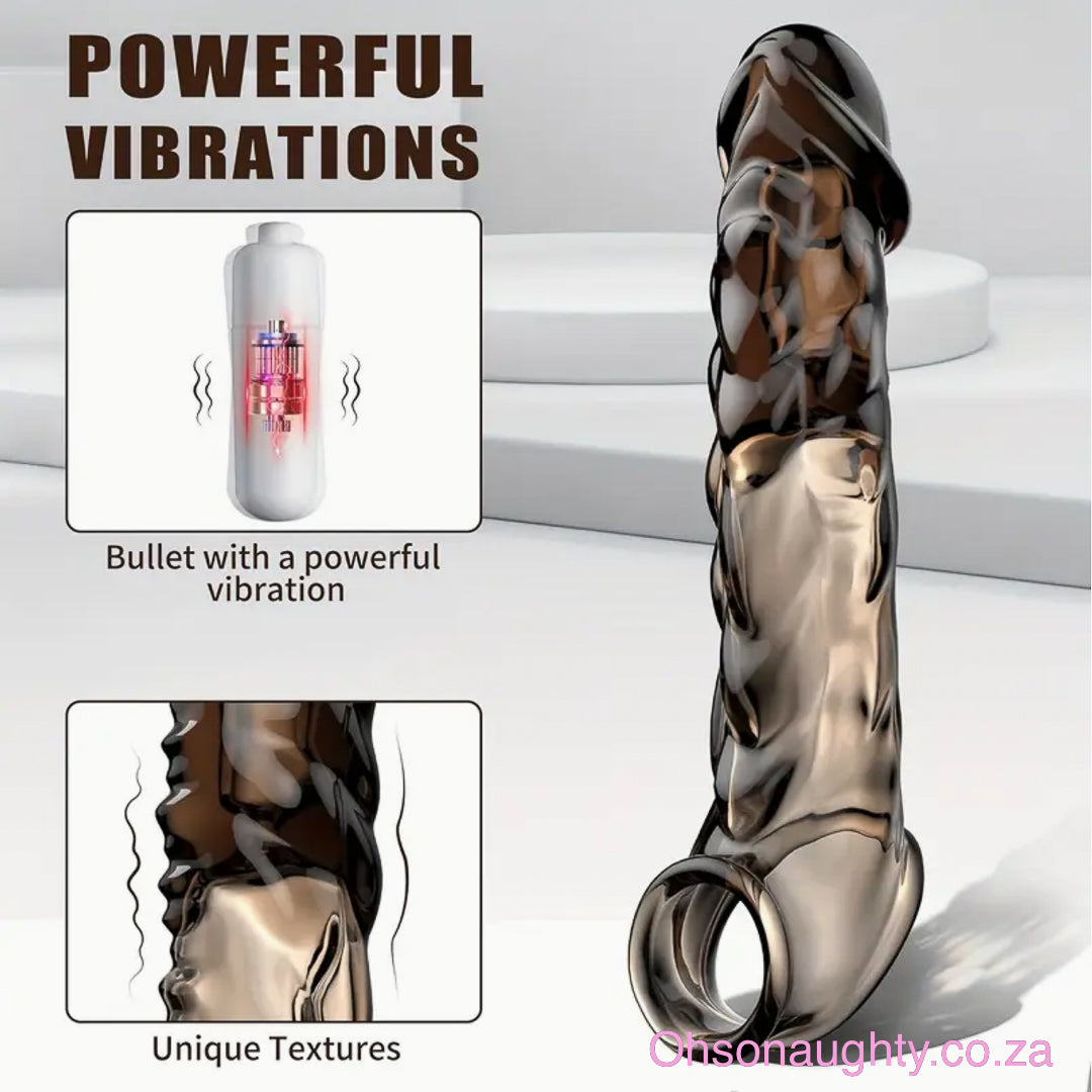 Male Sleeve Long Penis Vibrator Ring Oh So Naughty