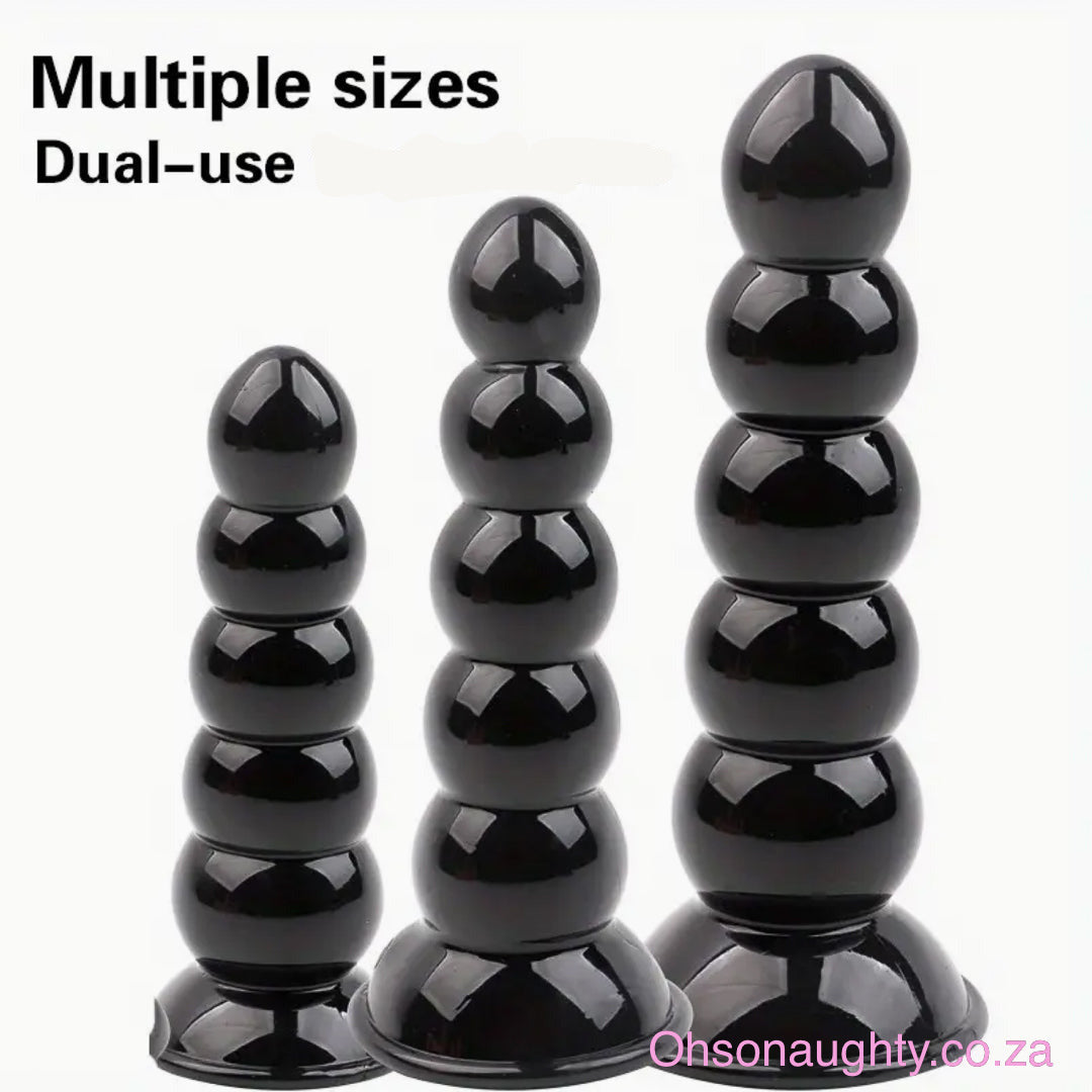 Pagoda-Shaped Anal Plug Black Oh So Naughty