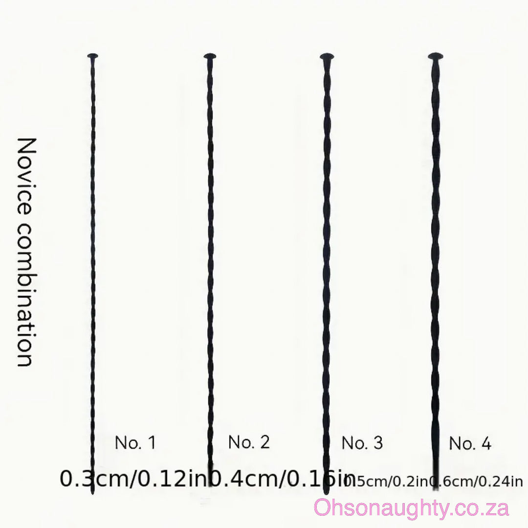 Male Urethral Probe Wand No 1-4 Set Oh So Naughty