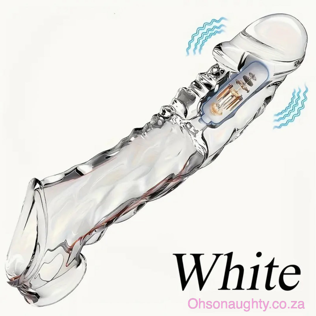 Large Reusable Sleeve with Vibrator Ring, 3.6 Inches (About 9 Cm) Oh So Naughty