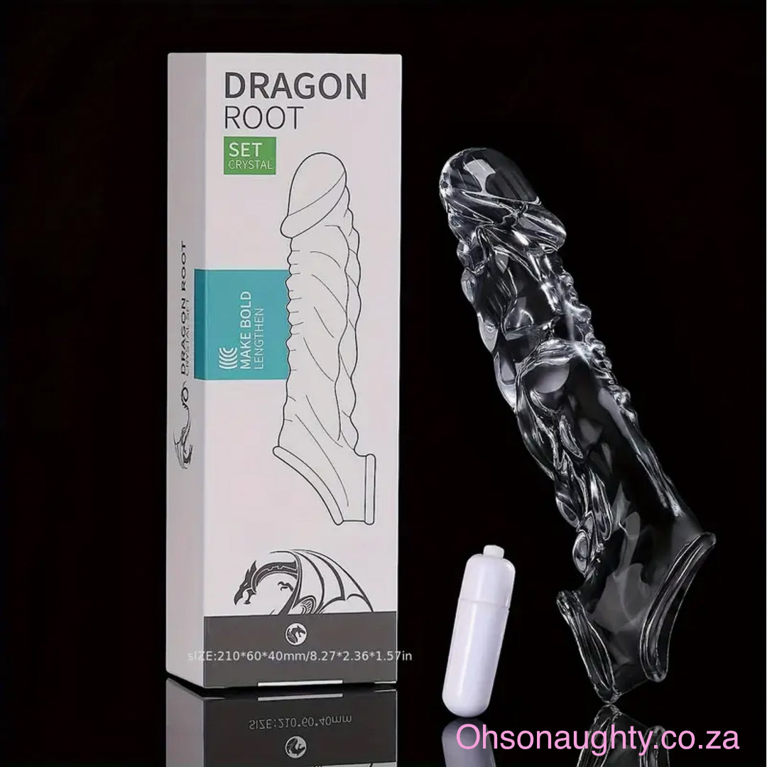 Large Reusable Sleeve with Vibrator Ring, 3.6 Inches (About 9 Cm) Oh So Naughty
