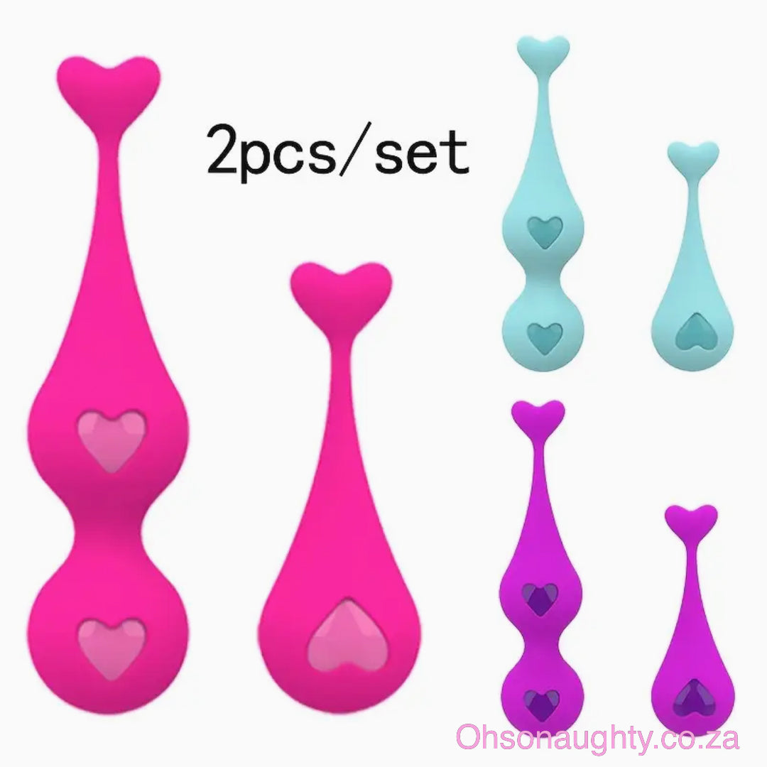 2pcs Silicone Kegel Balls Set Oh So Naughty