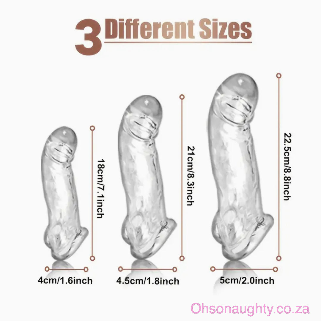 Reusable 3 Size Penis Sleeve Oh So Naughty