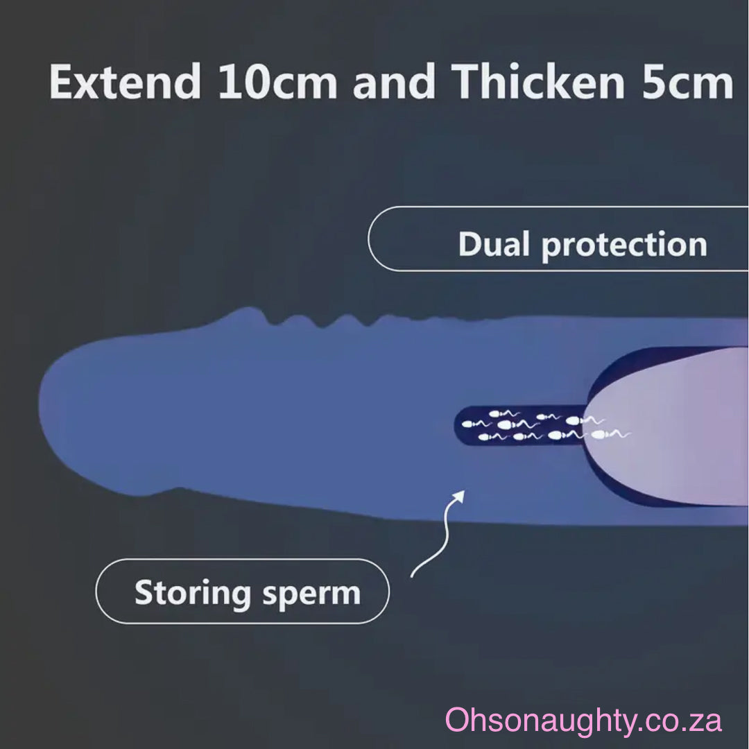 Extend with 10 cm Reusable Penis Sleeve - Transparent Oh So Naughty
