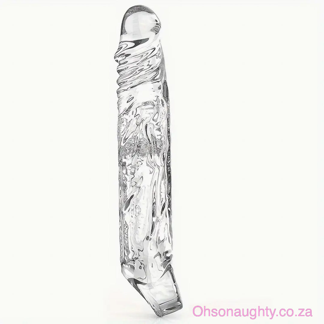 Extend with 10 cm Reusable Penis Sleeve - Transparent Oh So Naughty