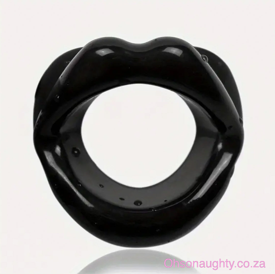Leather Bondage Lips Ring Oh So Naughty