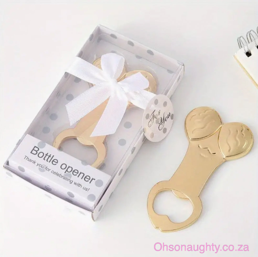 Golden Cock Bottle Opener Oh So Naughty