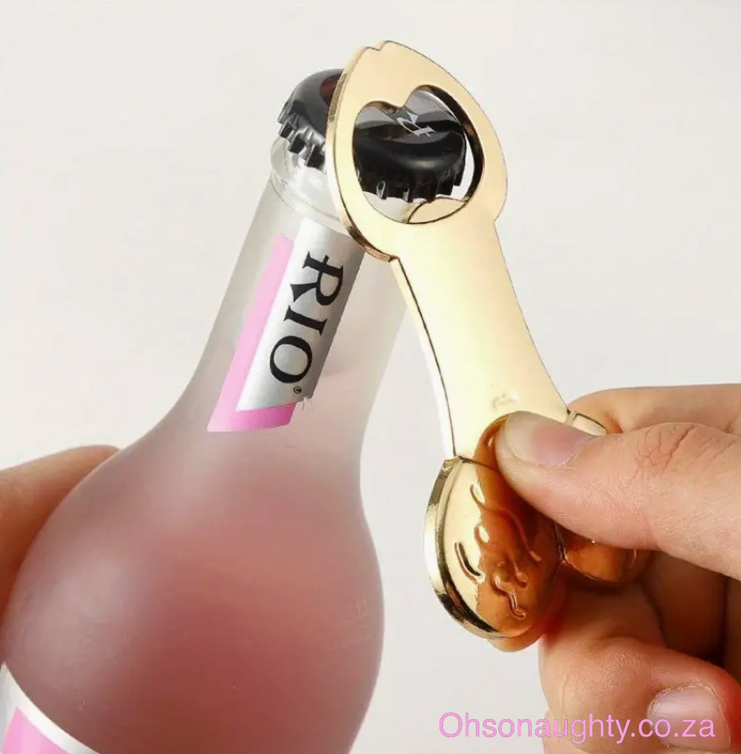 Golden Cock Bottle Opener Oh So Naughty
